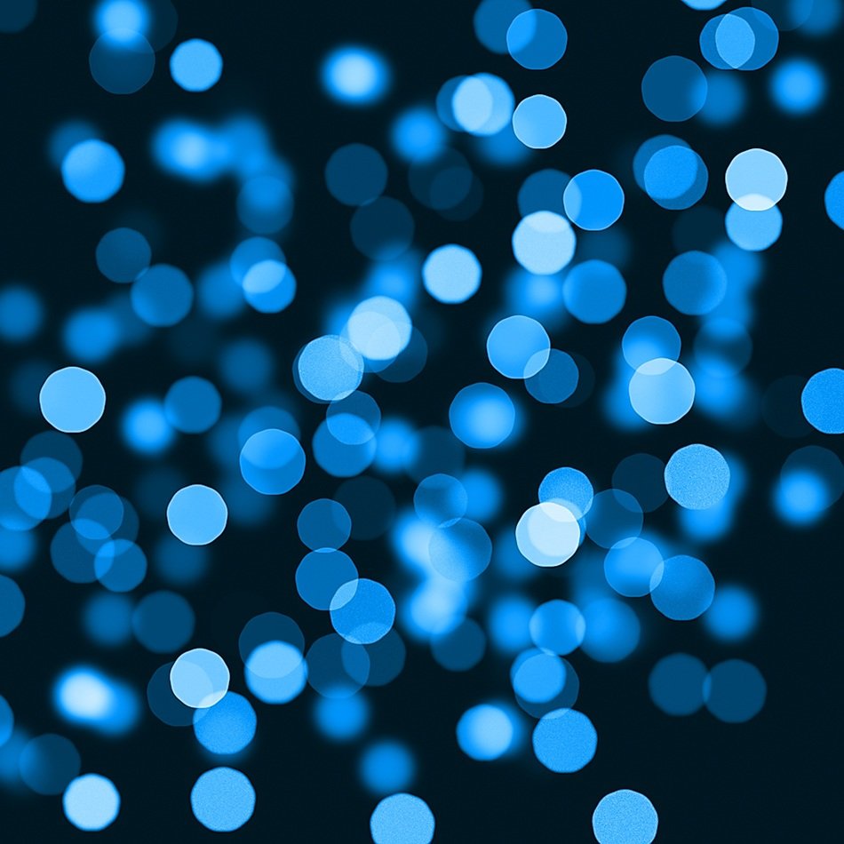 blue lights in bokeh as background