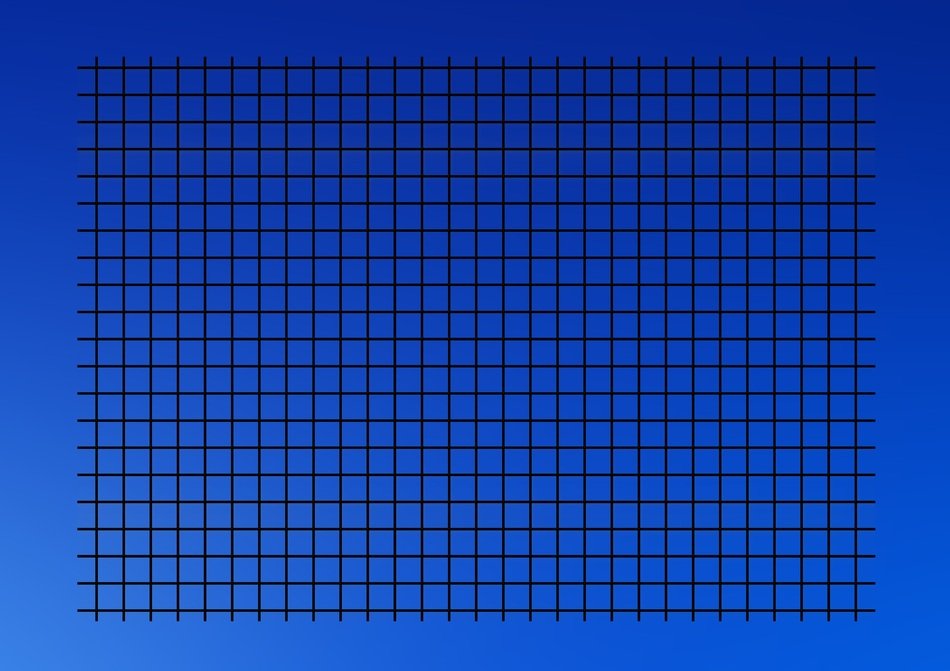 black mesh on blue background