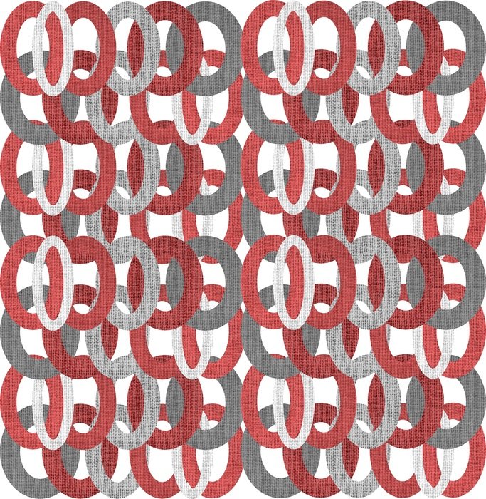Fabric Material Shapes Red Grey