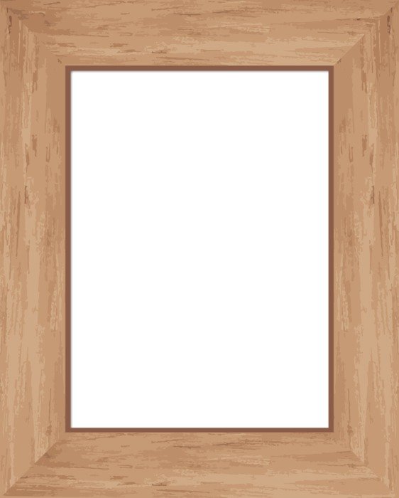 Frame Picture Wood Brown Tan