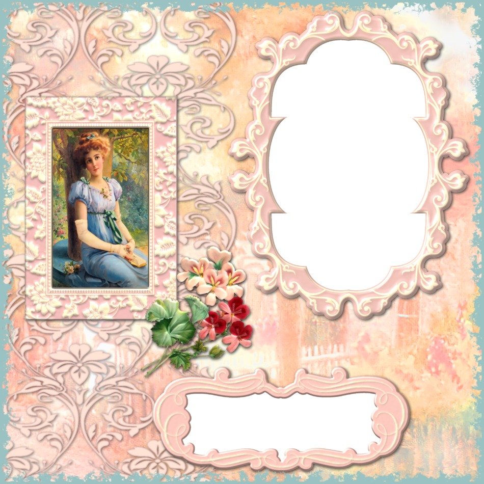Woman Vintage Scrapbook