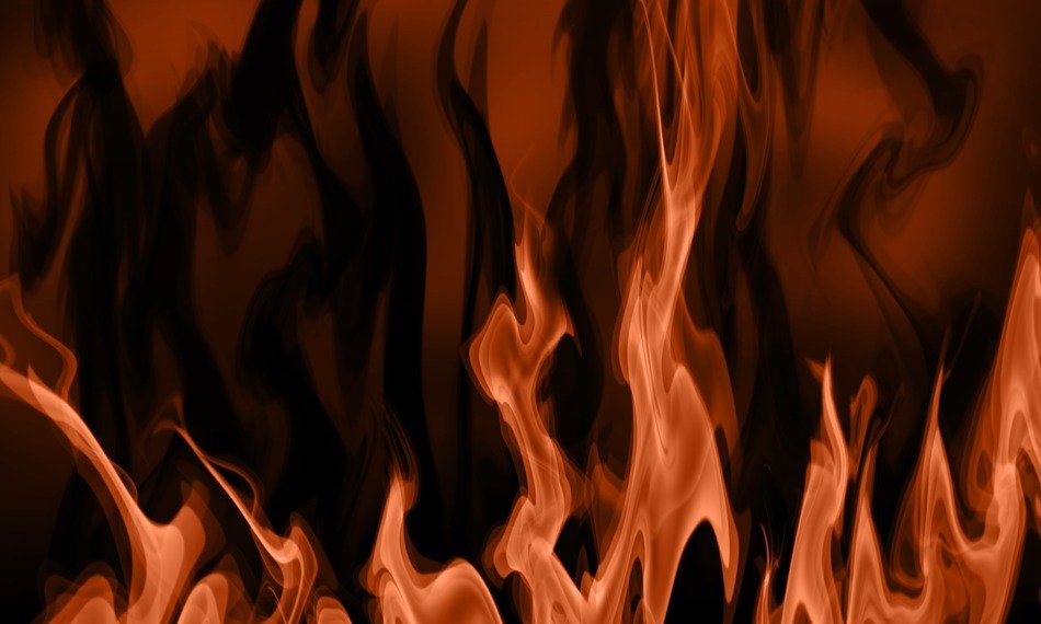 Smoke Flame Abstract Orange Red