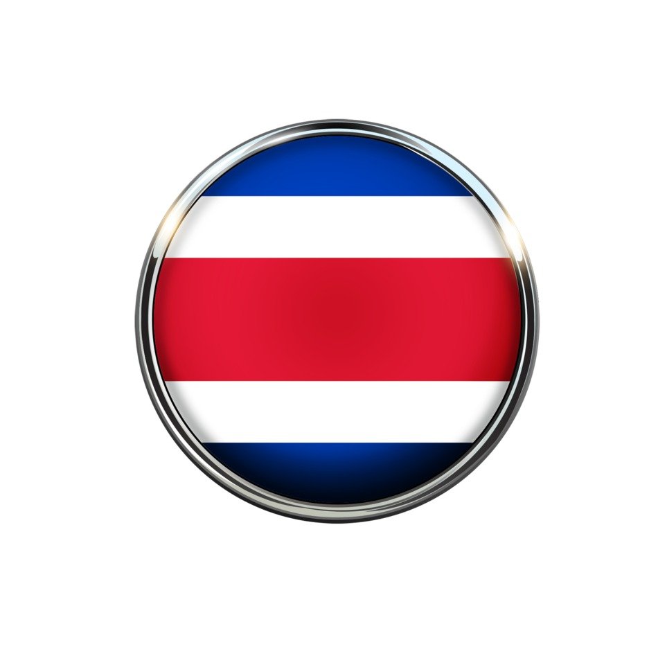 Flag Circle Costa Rica