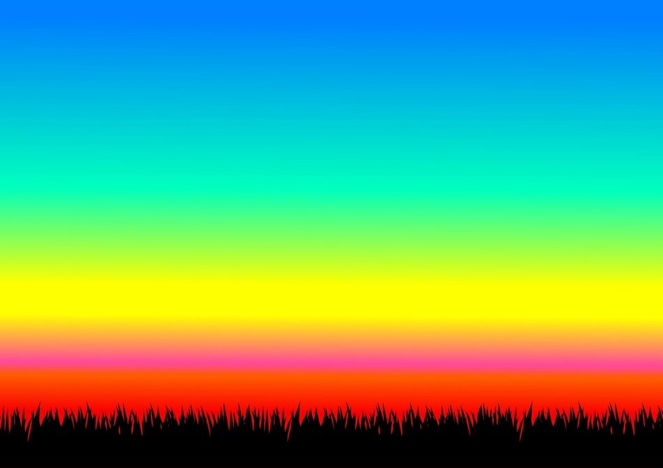 colorful sky at the horizon