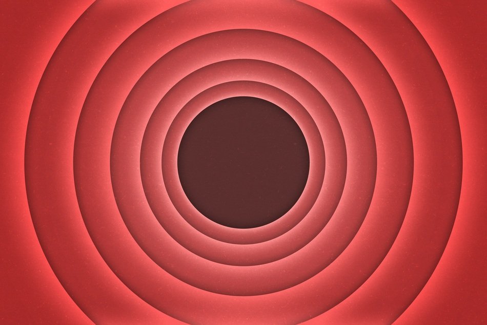 background with red retro bullseye effect