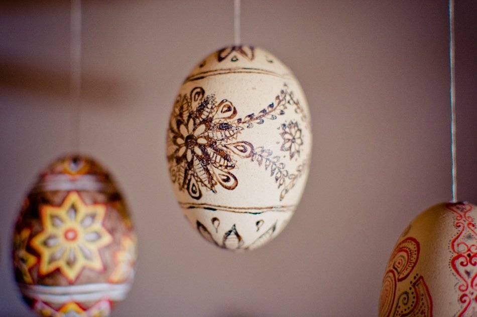 Easter Eggs Drawn Painted Depend
