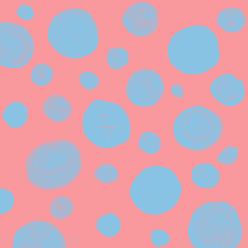 blue spots on a pink background