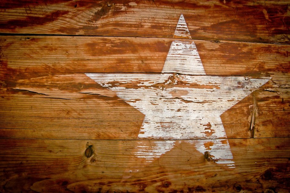 Wood Grain Star Paint Grained
