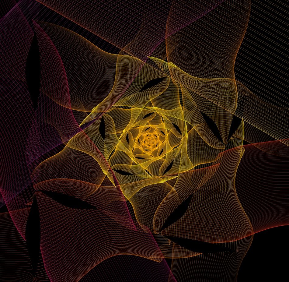 Fractal Abstract Background Rose