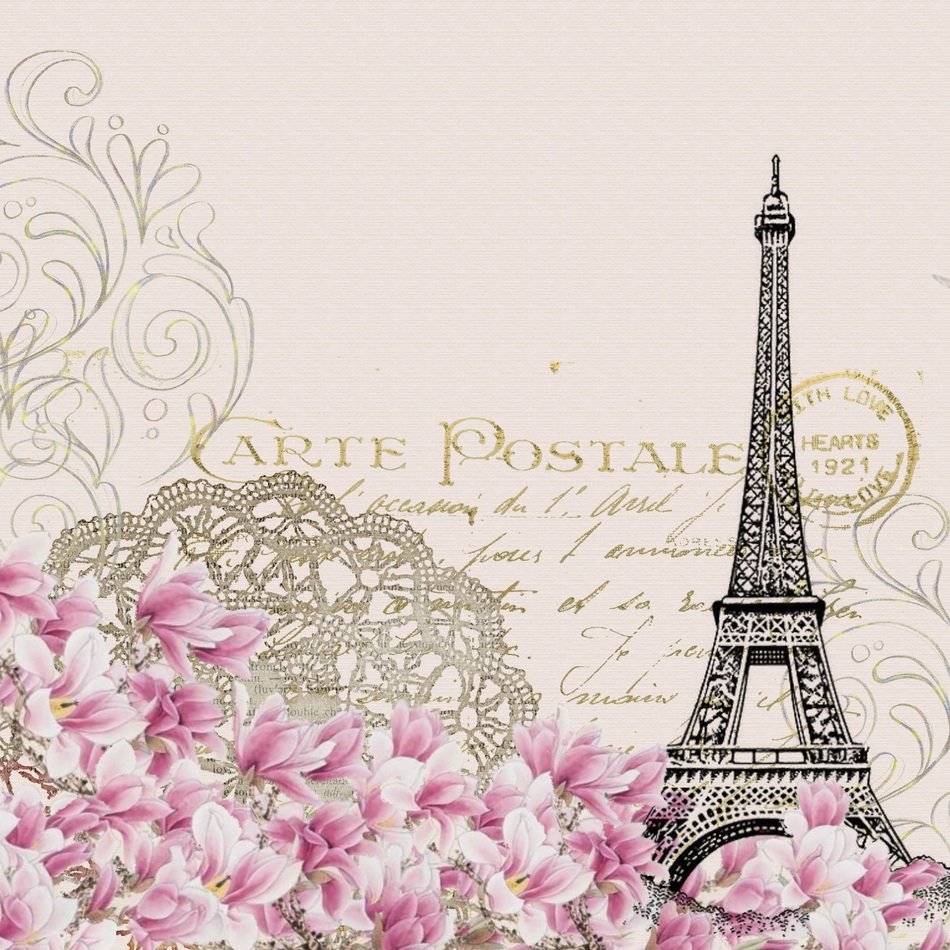 Background Vintage Eiffel Flower