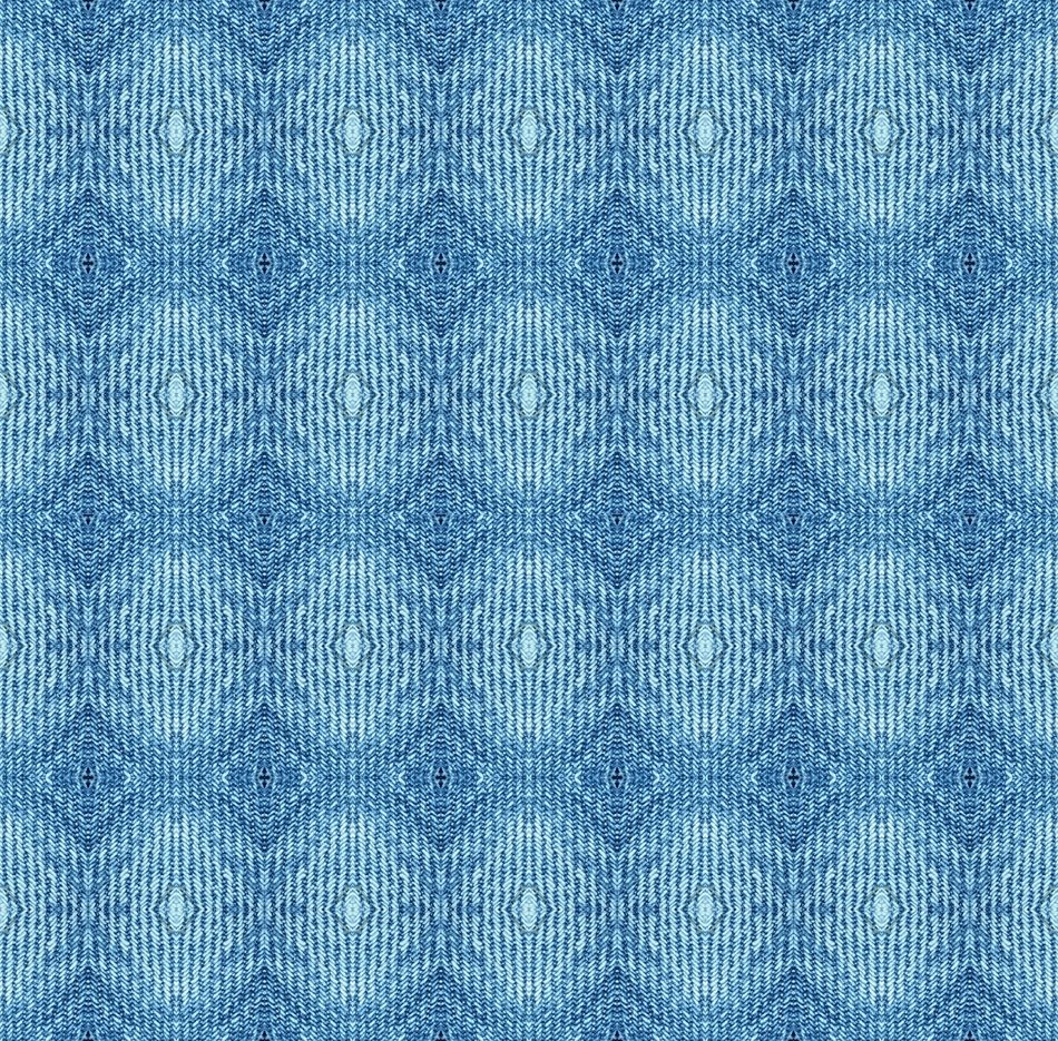 Denim Pattern Fabric Blue Royal