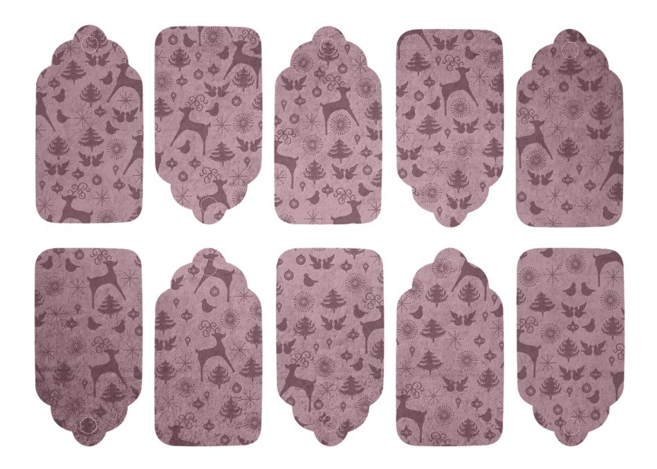 Tag Label Scrapbook Purple