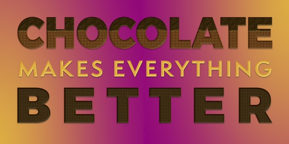 chocolate makes everything better, quote at colorful background