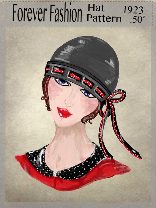 Hat Motoring Vintage Pattern