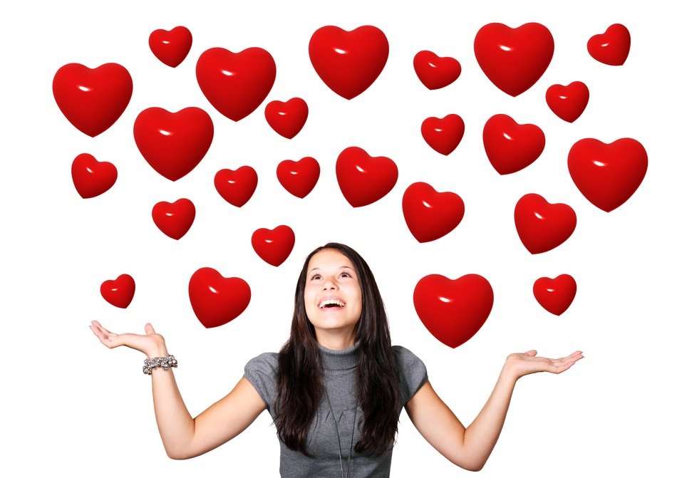 Woman Girl Heart Many Love