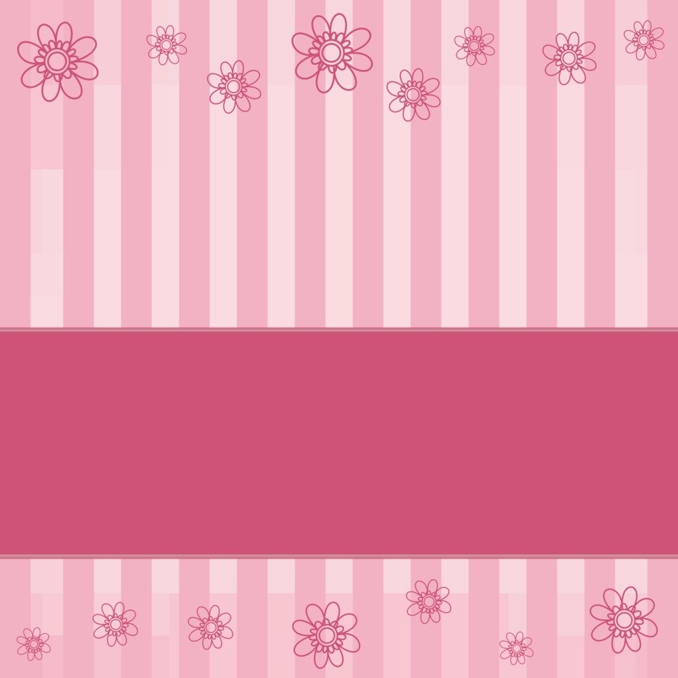 Background Flowers Pink Line