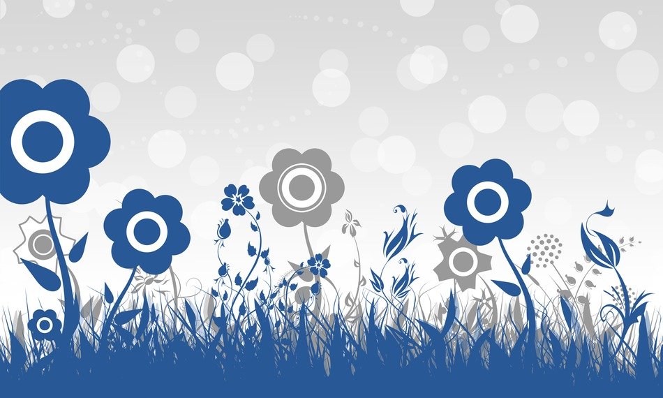 Wallpaper Blue Grey Decorative