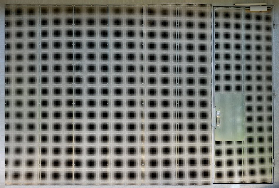 Garage Door Steel Grid Texture