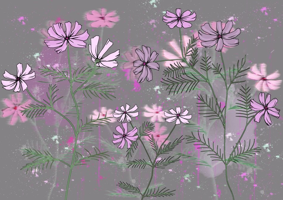 Flowers The Background Wallpaper