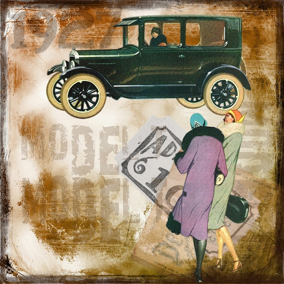Old Car Vintage Background