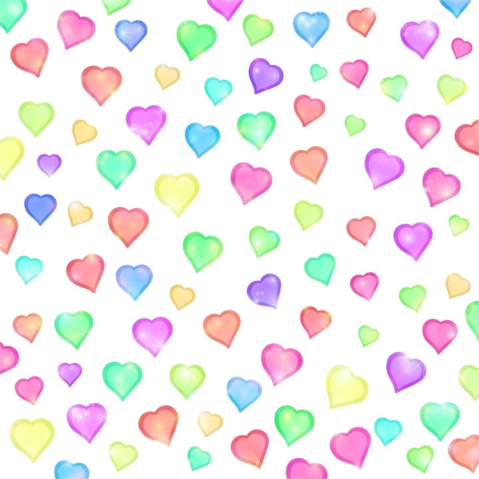 Love Hearts Shapes Design Paper