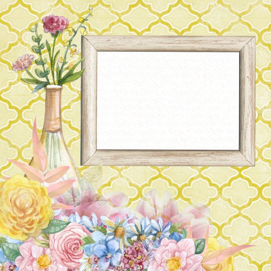 Background Scrapbook Yellow