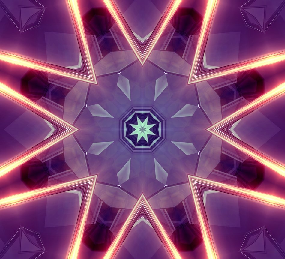 Abstract Glow Kaleidoscopic