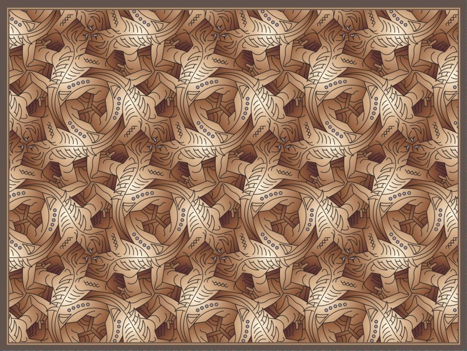 Lizard Nc Escher Pattern Op Art