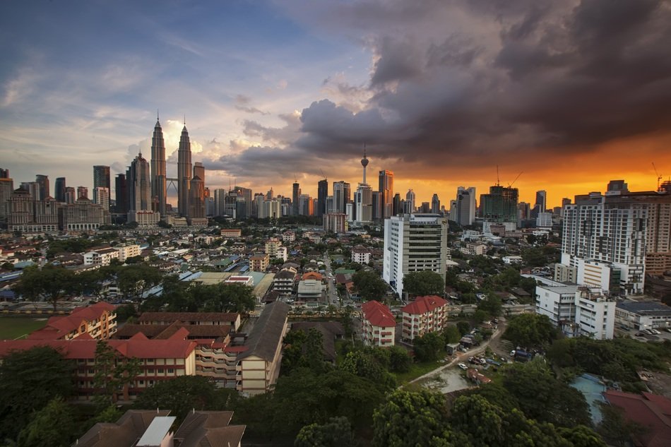 Landscape Sunset Cloudy Skyline
