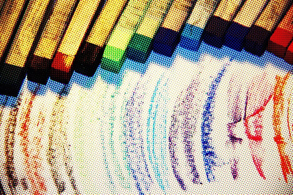 Colors Chalks Texture Pinup