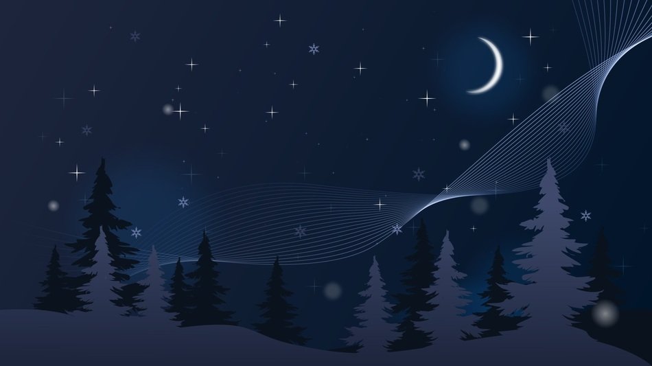 Wallpaper Winter Night Christmas
