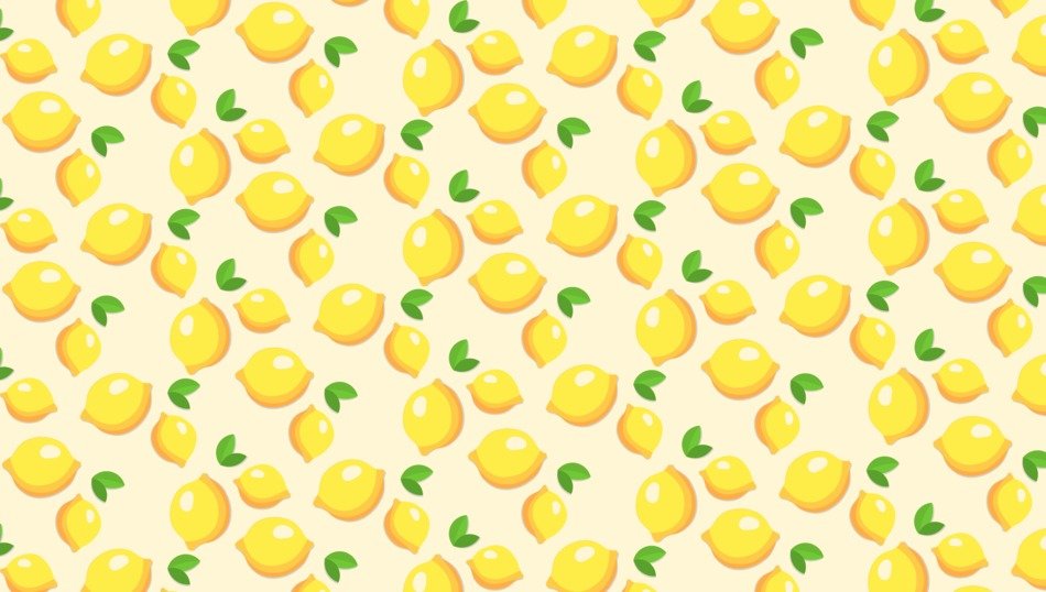 Pattern Template Lemons Yellow