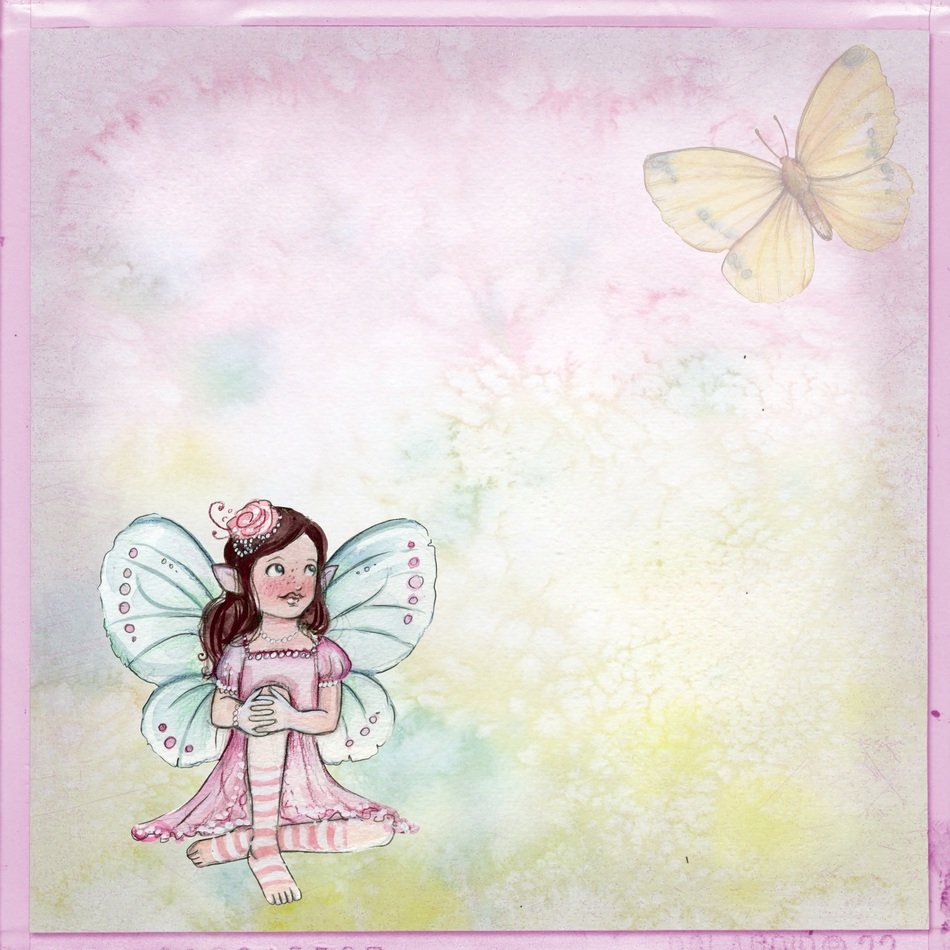 Girl Fairy Smiling Butterfly