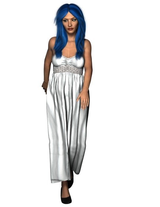 Walking Woman Pose Cut Out