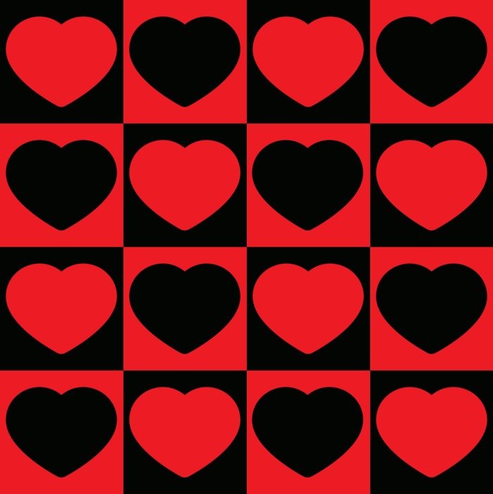 Hearts Heart Red Black Love