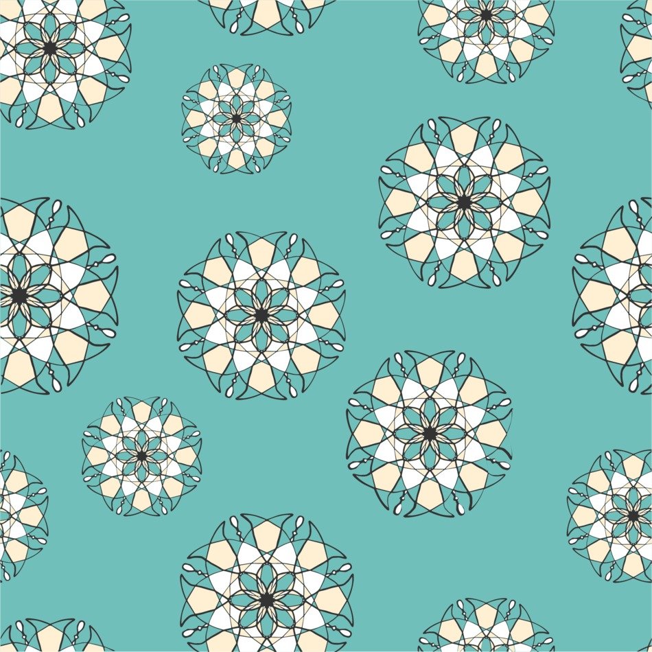 background with repeating mandala flowers