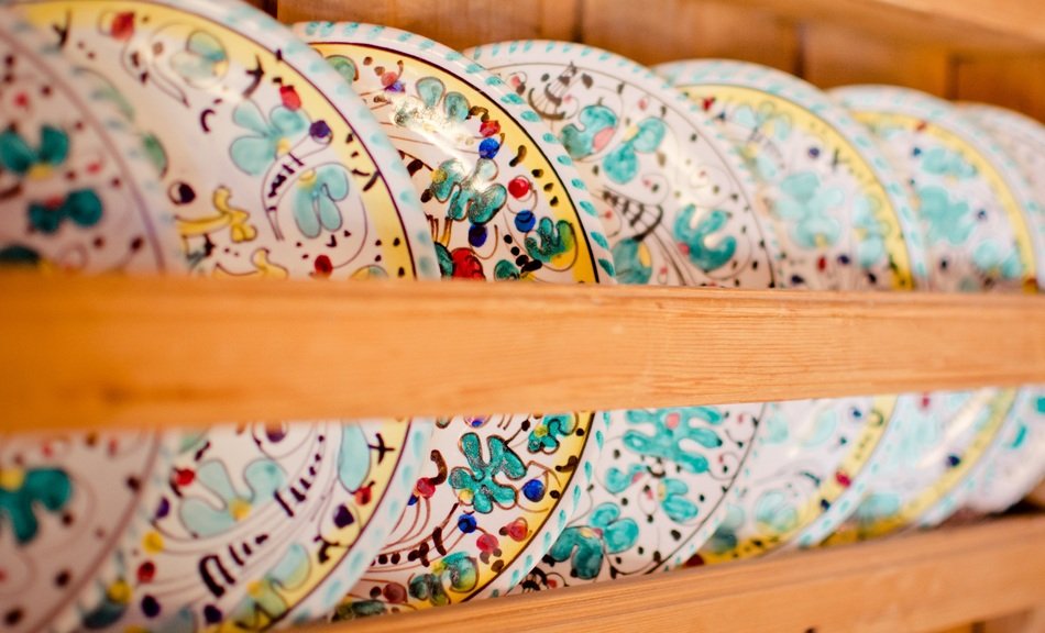 Dish Shelf Plate Painted