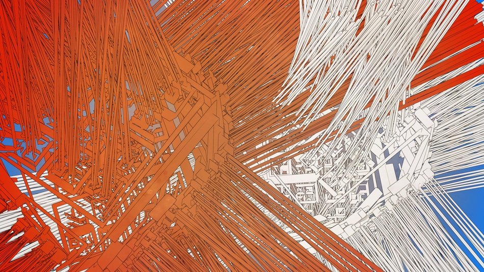 Abstract Lines Background Mess