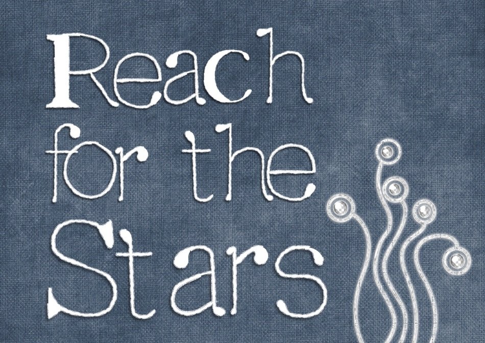 Motivational Reach Stars Texture