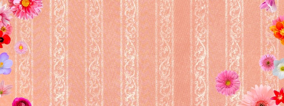 Banner Flowers Pink Header