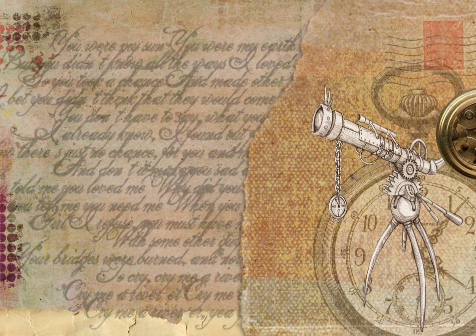 Vintage Typography Telescope Man