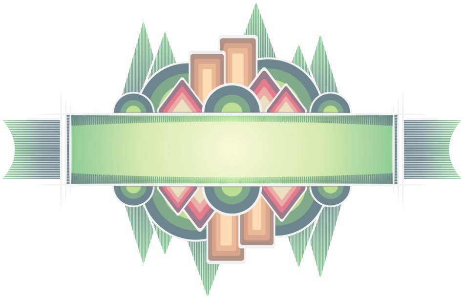 Banner Green Pink Background