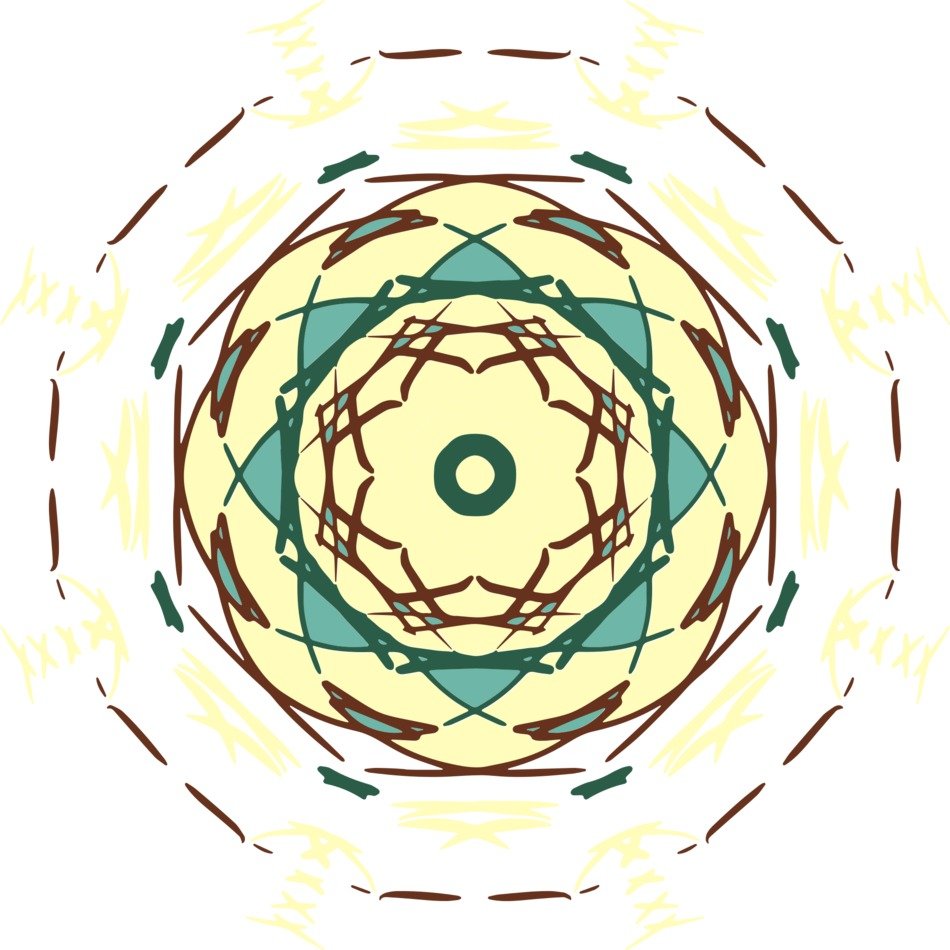 geometric mandala flower