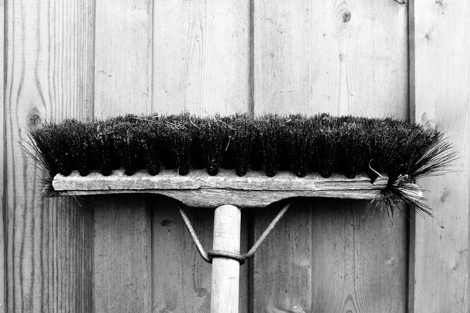 Broom Wooden Wall Wall Lean