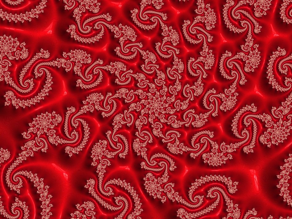 Fractal Art Elegant Red Fractal