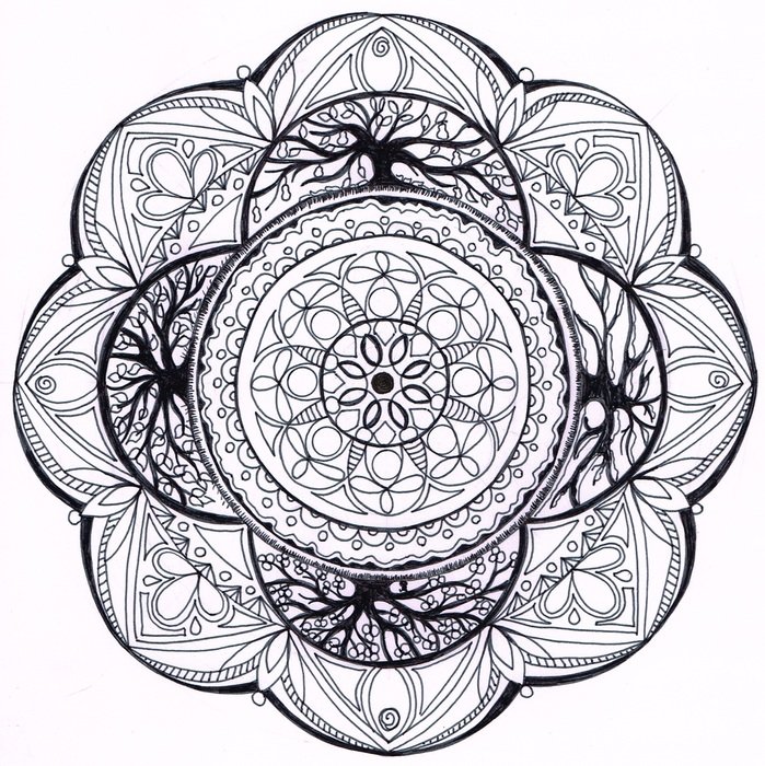 Mandala Zentangle 4-Seasons