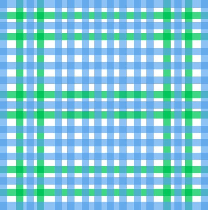 Blue Green White Gingham