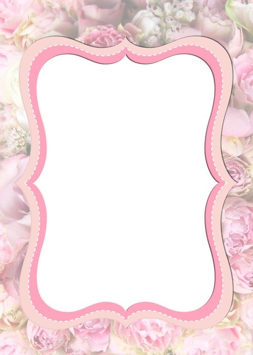 Background Flowers Frame Pink
