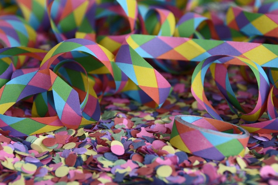colorful confetti with for party