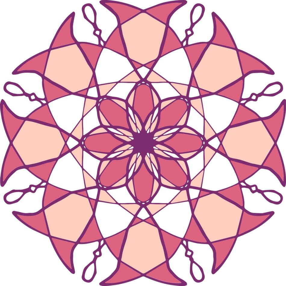 mandala flower on the white background